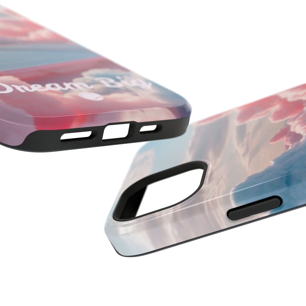 Tennis Impact-Resistant Phone Case — 'Dream Big' Pastel Cloud Tennis Court