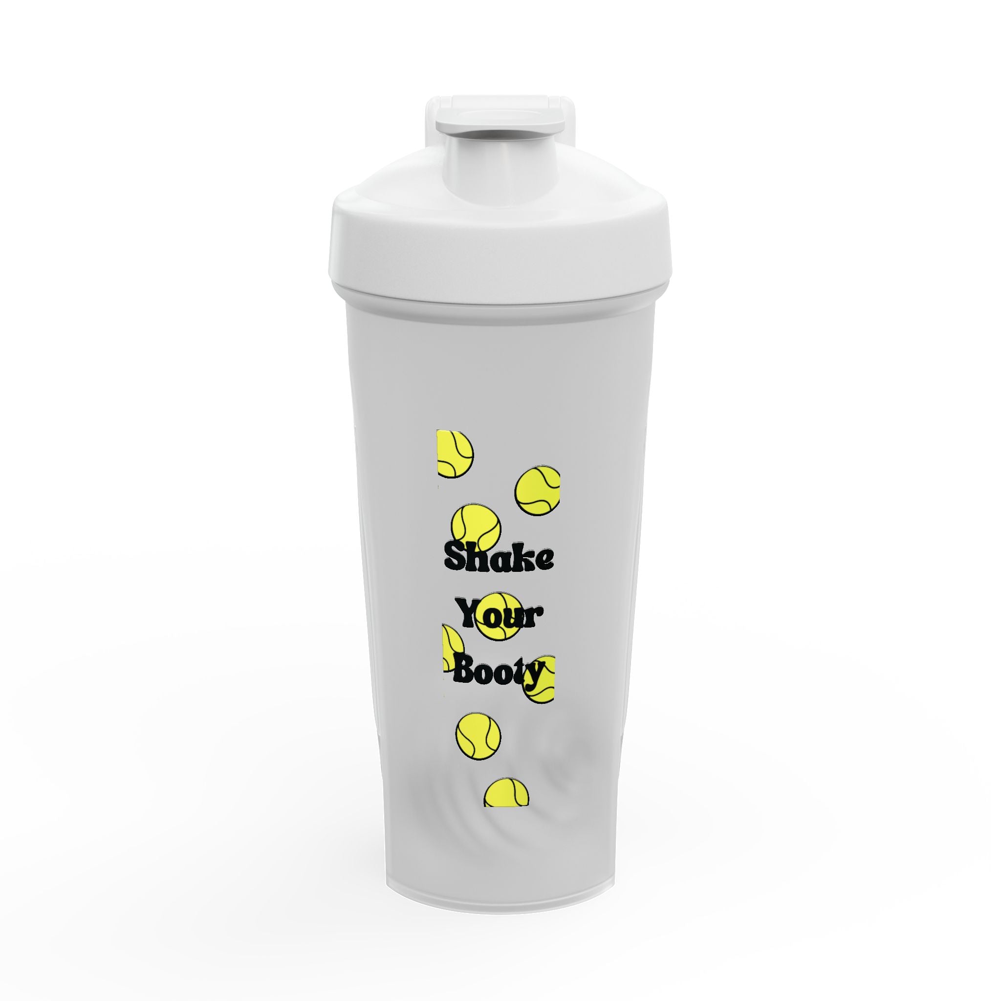 Protein Shaker - Tennis Ball "Shake your booty" Design