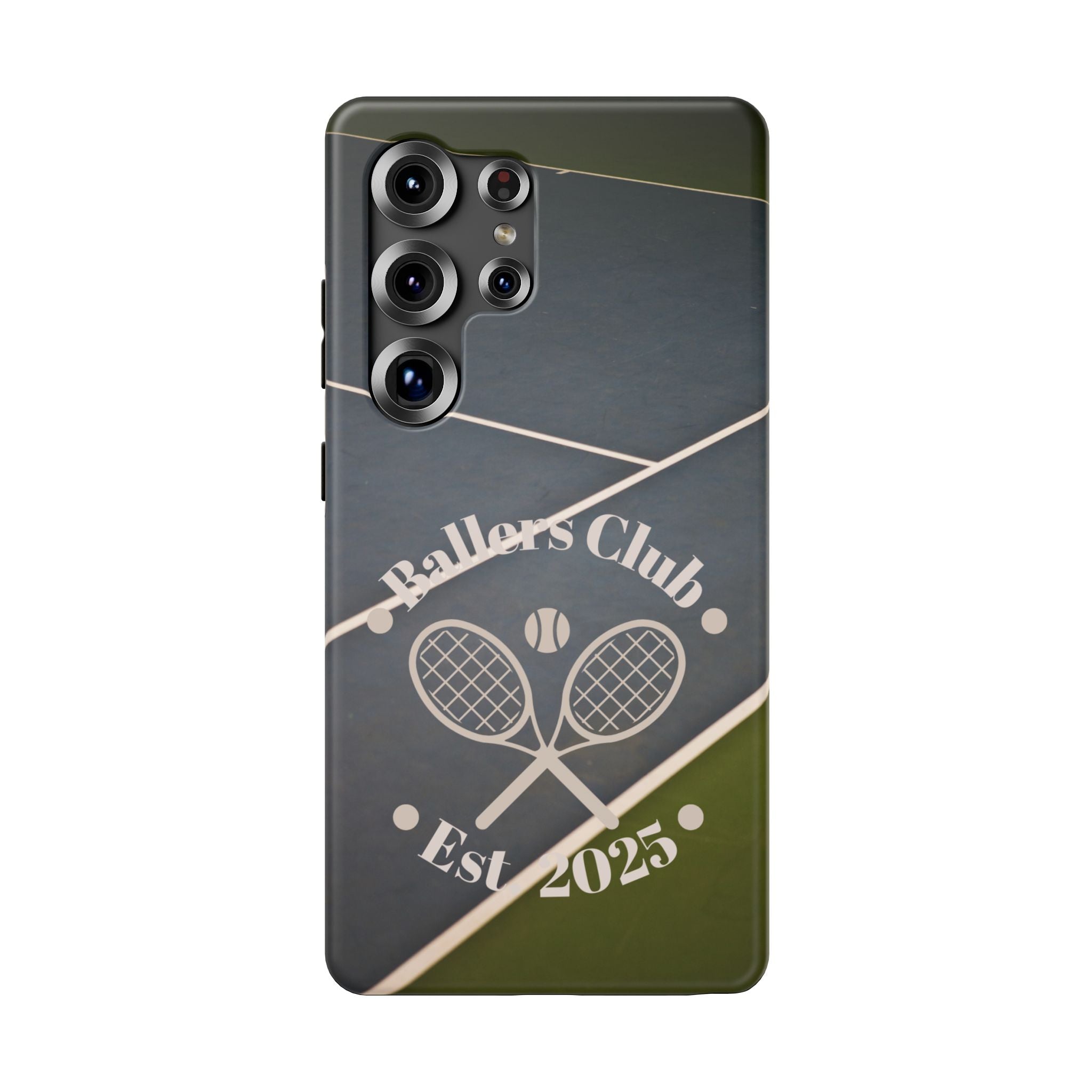 Tennis Impact-Resistant Phone Case — 'Ballers Club Est. 2025' Protective Cover