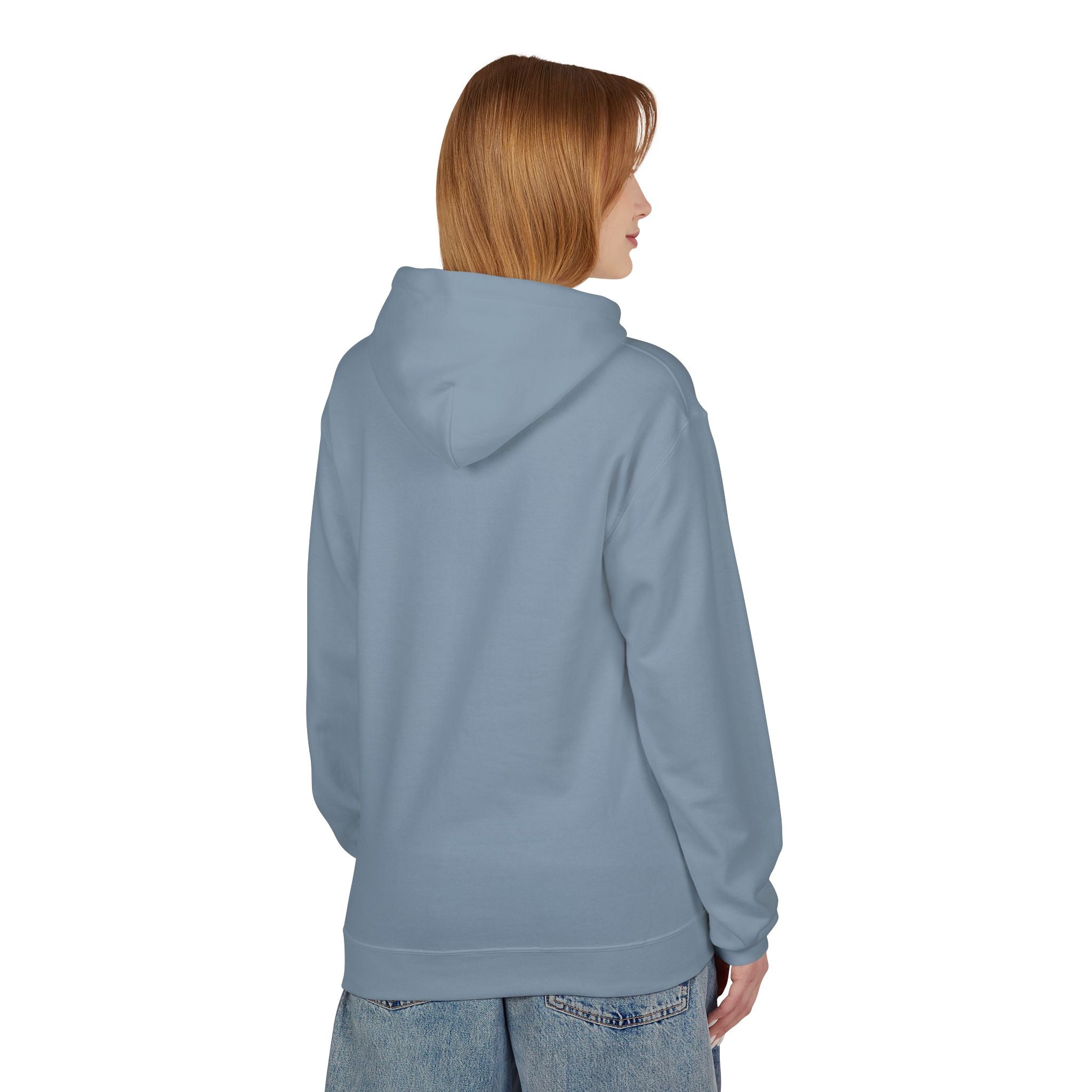Women's Softstyle Fleece Hoodie sweatshirt - 'Rally & Love' logo, minimalist (pink)