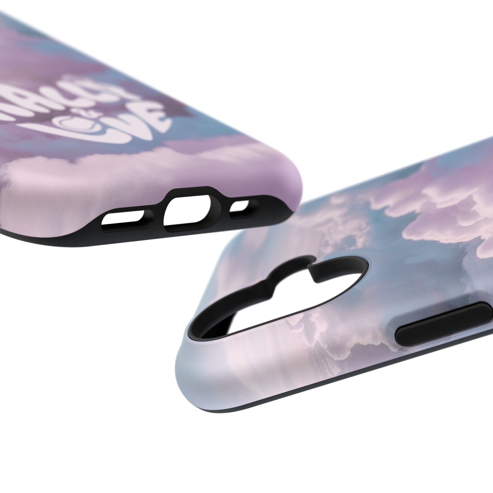 Impact-Resistant Phone Case — "Rally & Love" Clouds/Love in the Air