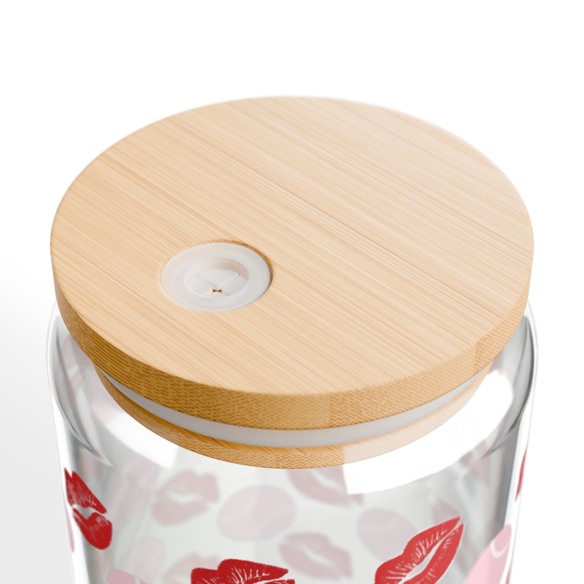 Sipper Glass, 16oz - lips/pink tennis balls