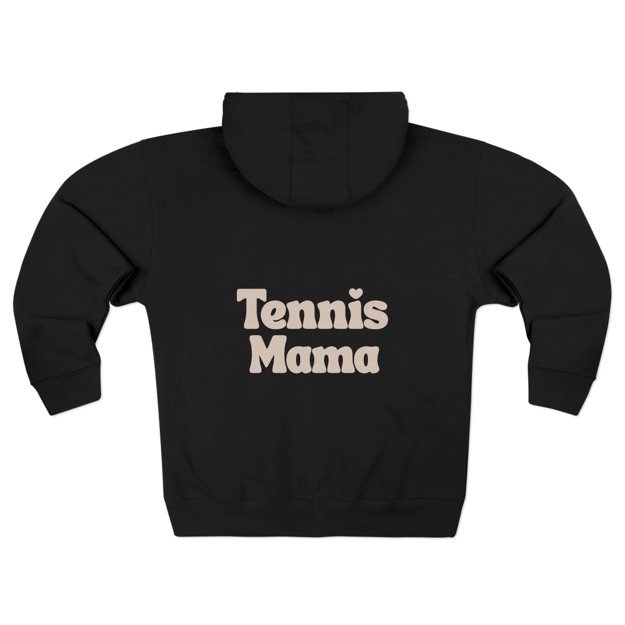 Women's Zip Hoodie — 'Tennis mama' Zip Hoodie sweatshirt (tan)