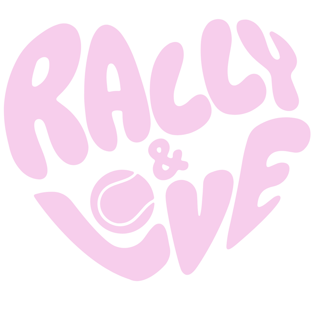 Women's Crewneck Sweatshirt - 'Tennis' Heart (R&L logo pink)