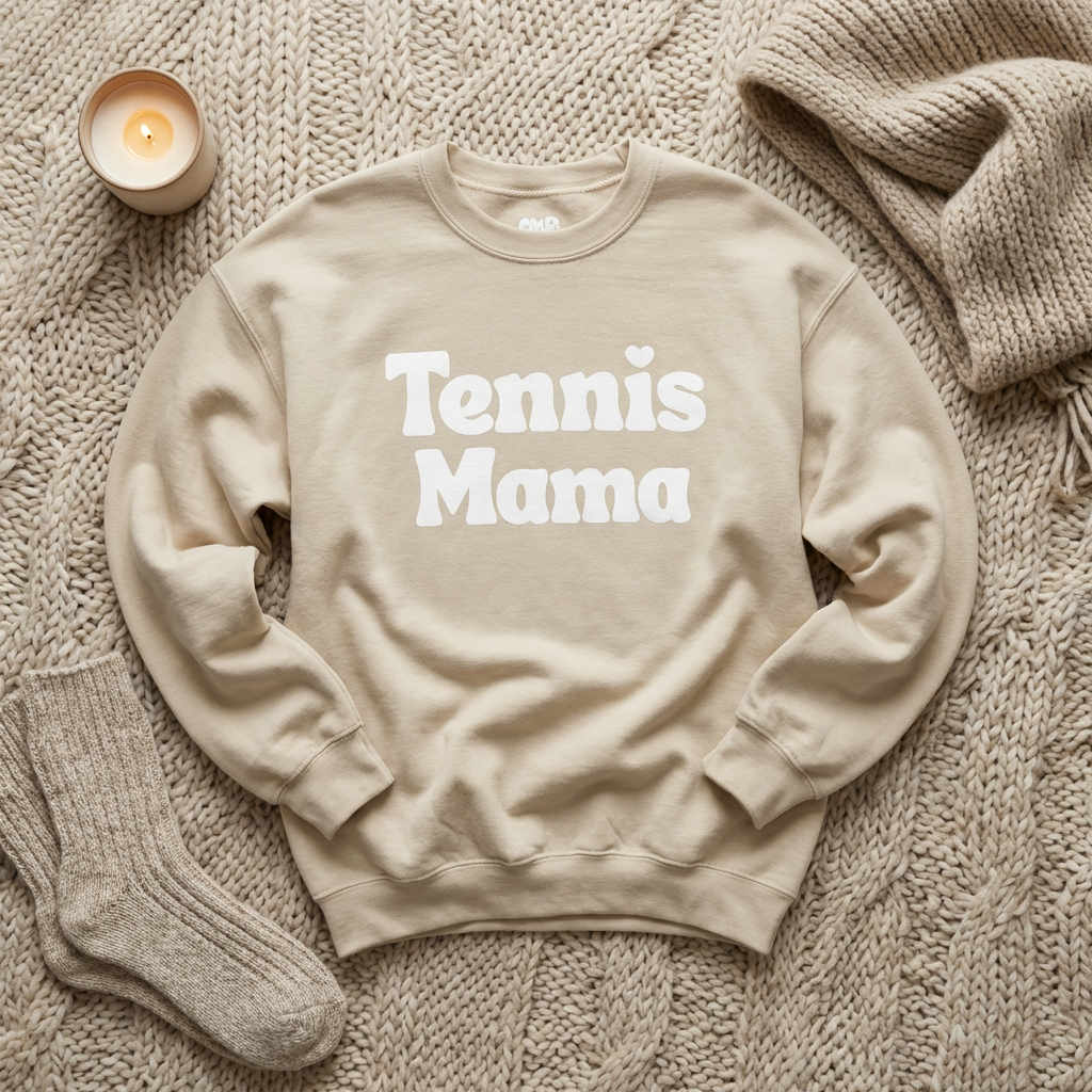 Women's Crewneck Sweatshirt - 'Tennis mama' tennis sweatshirt