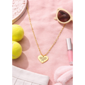 Paperclip Heart Necklace — Engraved Tennis Racket Charm