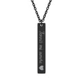Engraved Vertical Bar Necklace — Tennis mi amore/heart