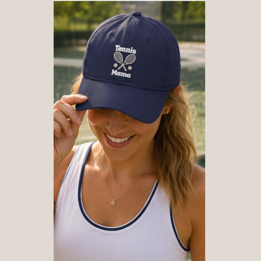 Women's Tennis Mama Baseball Cap – Embroidered Mom Tennis Hat