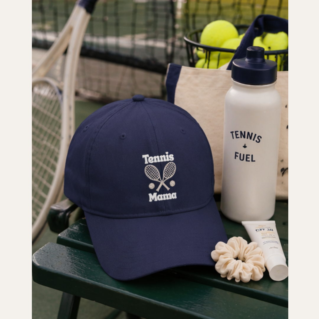 Women's Tennis Mama Baseball Cap – Embroidered Mom Tennis Hat