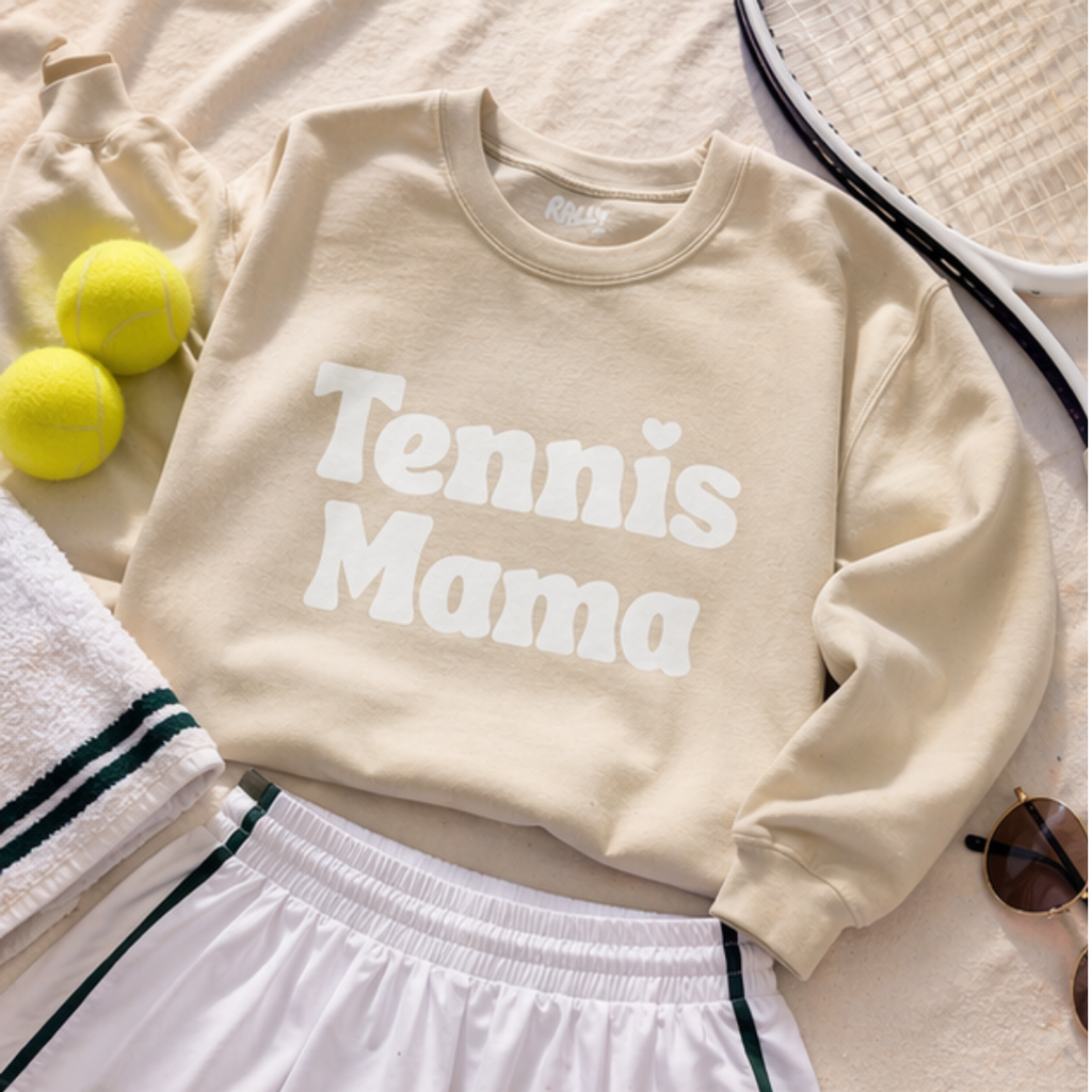 Women's Crewneck Sweatshirt - 'Tennis mama' tennis sweatshirt
