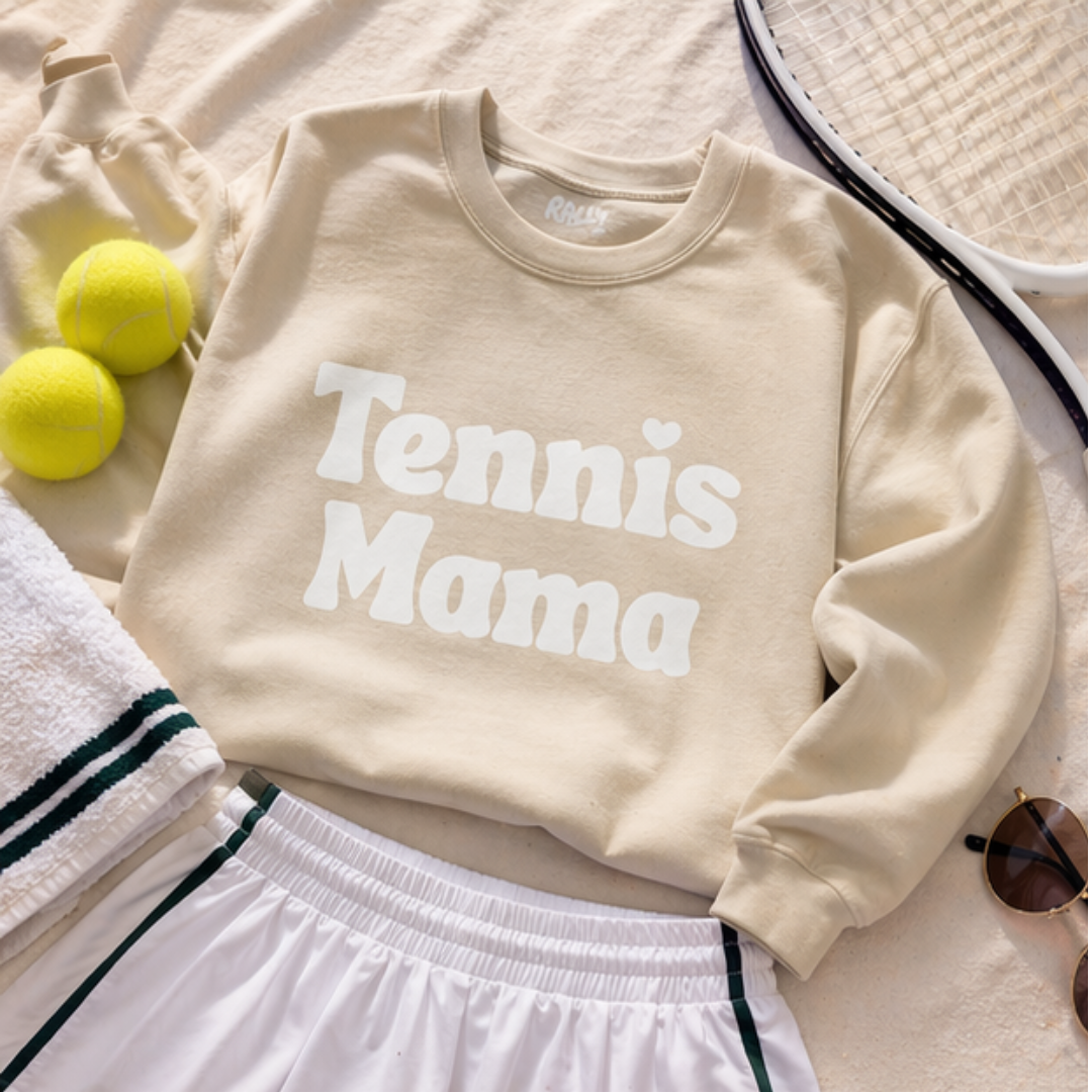 Women's Crewneck Sweatshirt - 'Tennis mama' tennis sweatshirt