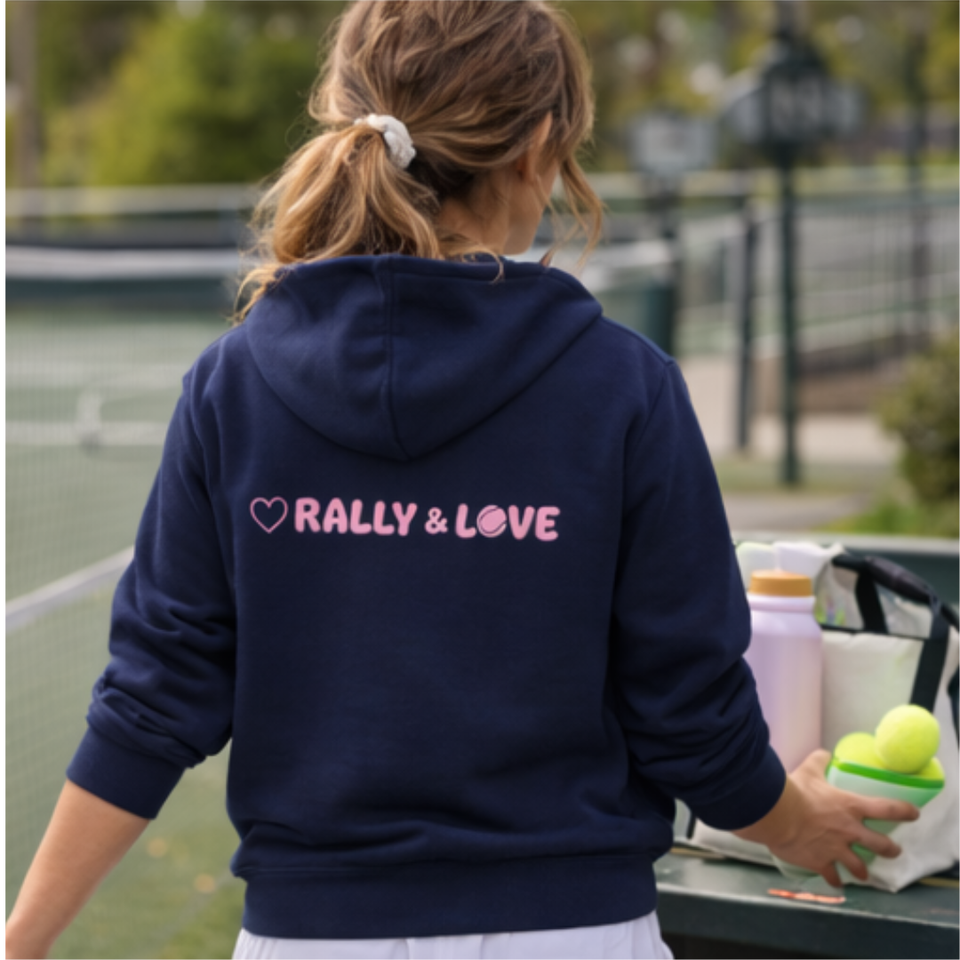 Women's Zip Hoodie — 'Rally & Love" primary logo Zip Hoodie sweatshirt