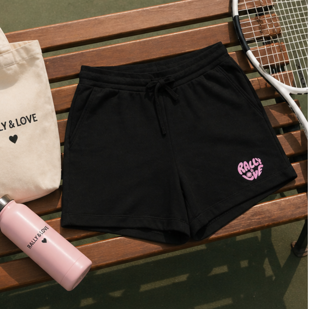 Women's Fleece Sweatshorts — 'Rally & Love' Logo Casual Lounge Shorts