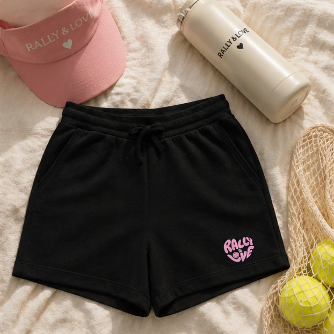Women's Fleece Sweatshorts — 'Rally & Love' Logo Casual Lounge Shorts