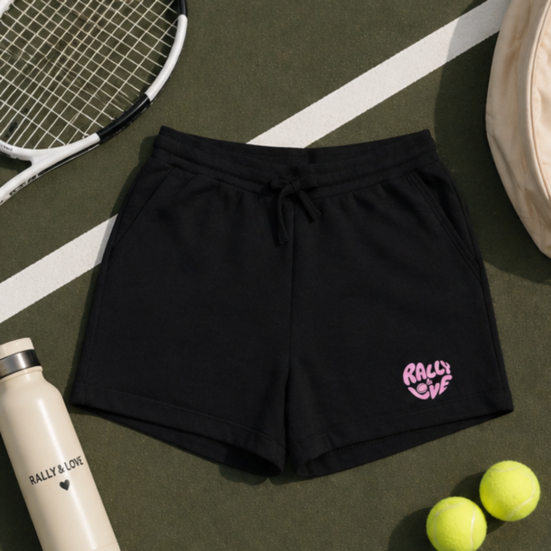Women's Fleece Sweatshorts — 'Rally & Love' Logo Casual Lounge Shorts