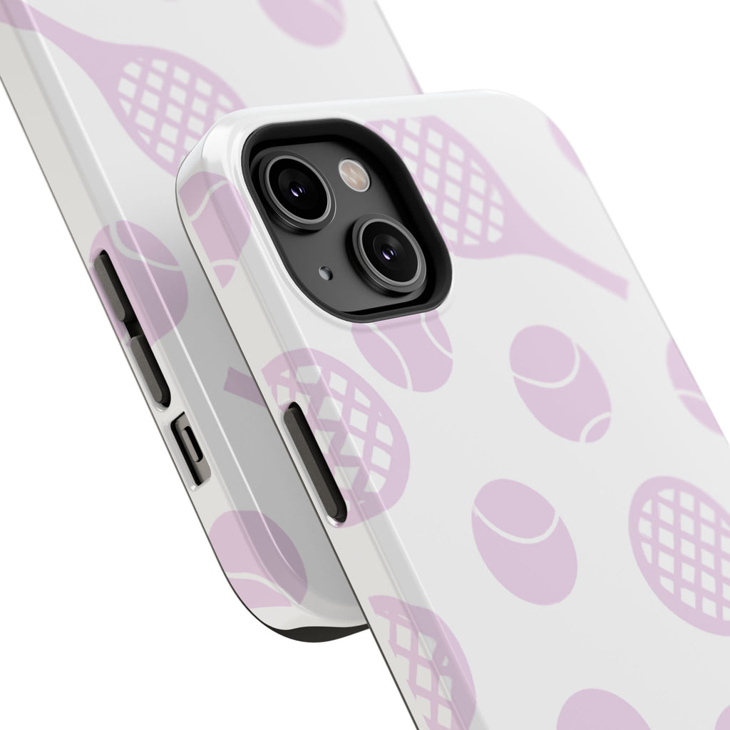 Tennis Impact-Resistant Phone Case — Pink Rackets & Balls