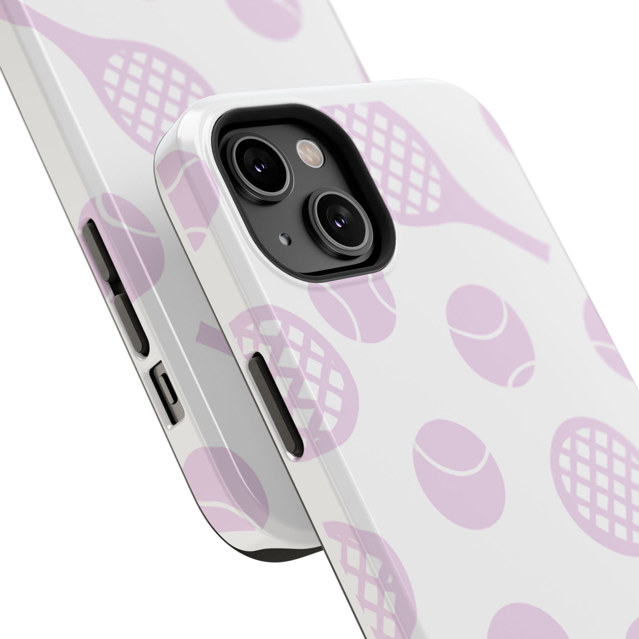 Tennis Impact-Resistant Phone Case — Pink Rackets & Balls
