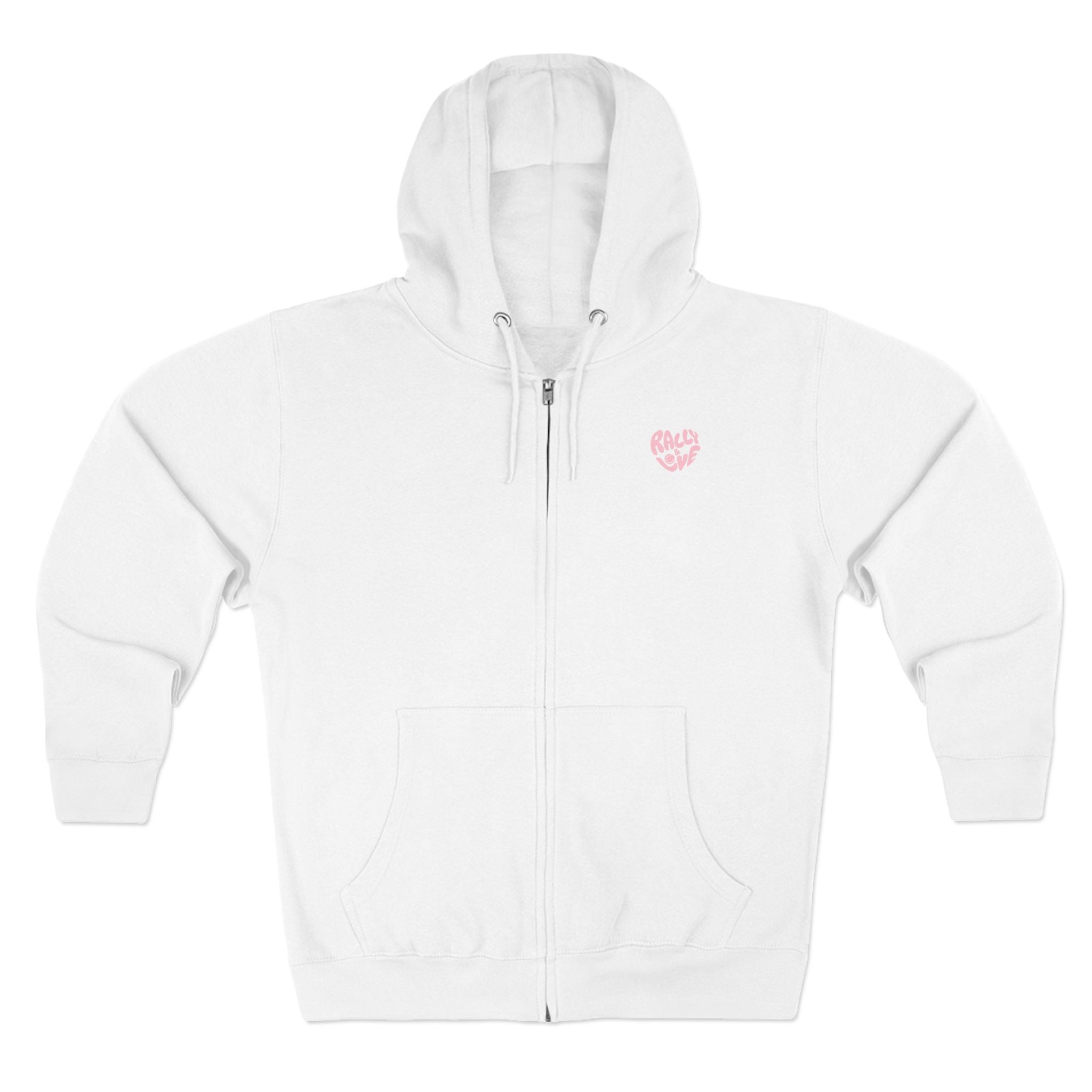 Women's Zip Hoodie — 'Rally & Love" primary logo Zip Hoodie sweatshirt