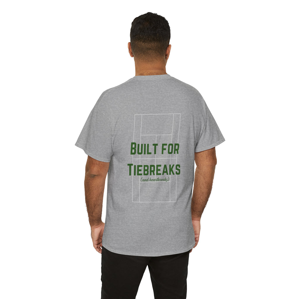Men's T-Shirt — 'Built for Tiebreaks' Tennis Graphic Tee (dark green)
