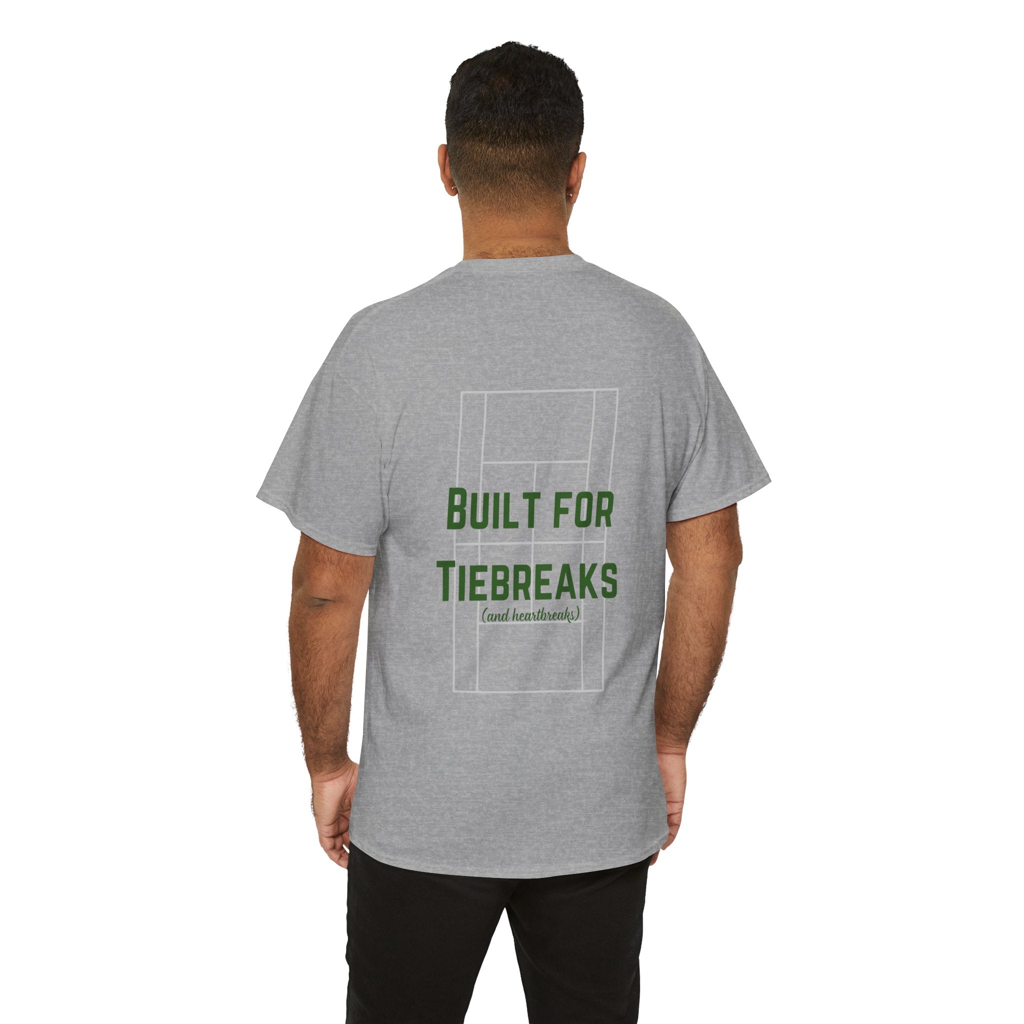 Men's T-Shirt — 'Built for Tiebreaks' Tennis Graphic Tee (dark green)