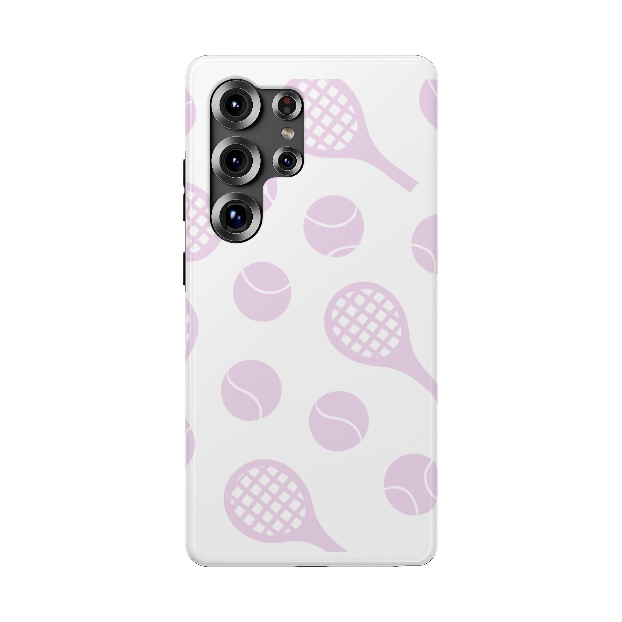 Tennis Impact-Resistant Phone Case — Pink Rackets & Balls
