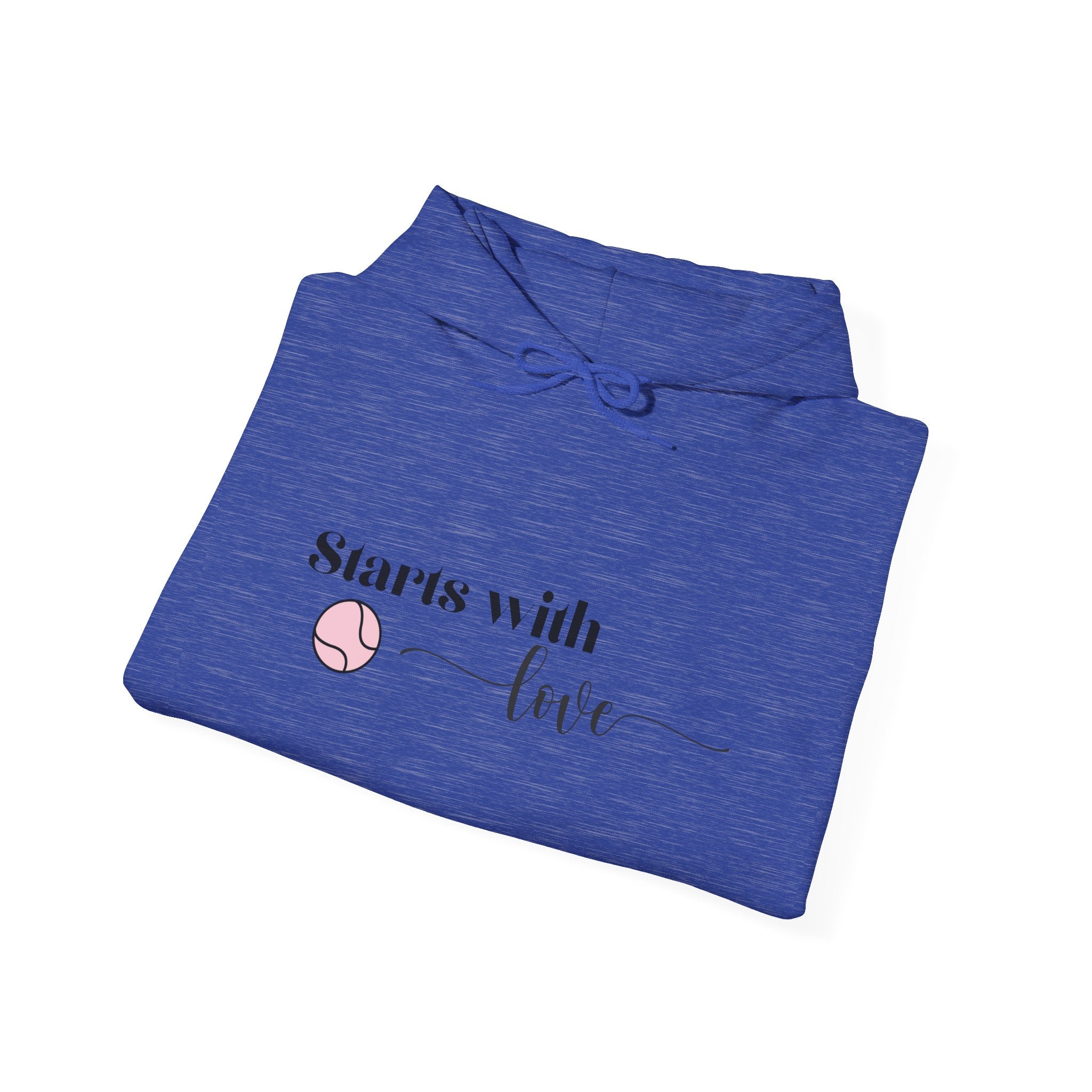 Women's Hoodie Sweatshirt- 'Starts with Love' tennis ball, Sports Graphic