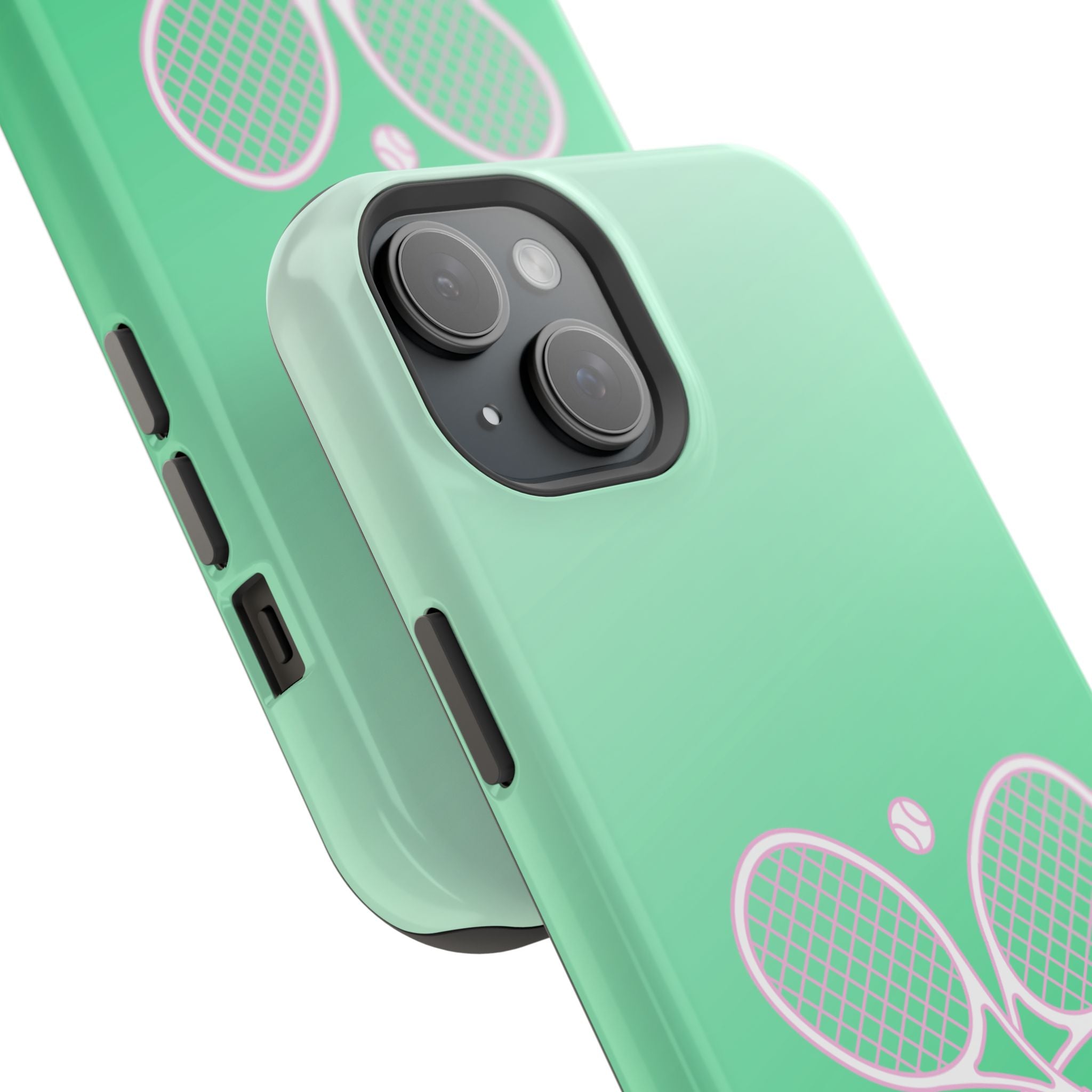Tennis Impact-Resistant Phone Case — 'Forty Love', Green Gradient
