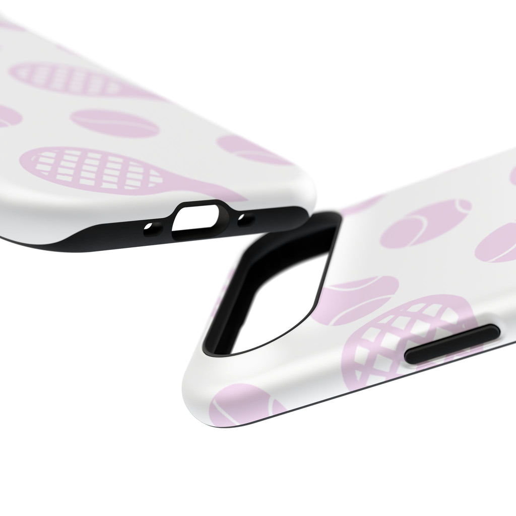 Tennis Impact-Resistant Phone Case — Pink Rackets & Balls