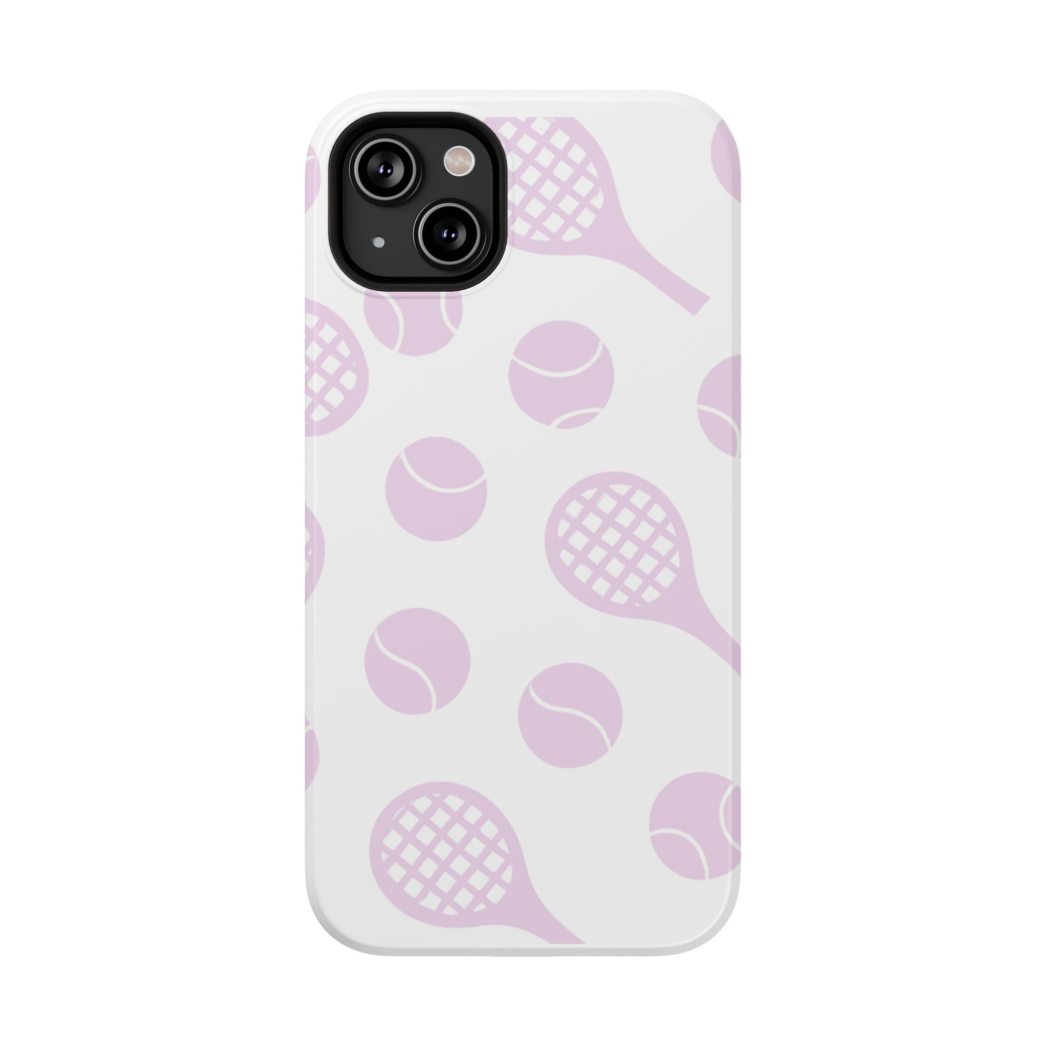 Tennis Impact-Resistant Phone Case — Pink Rackets & Balls