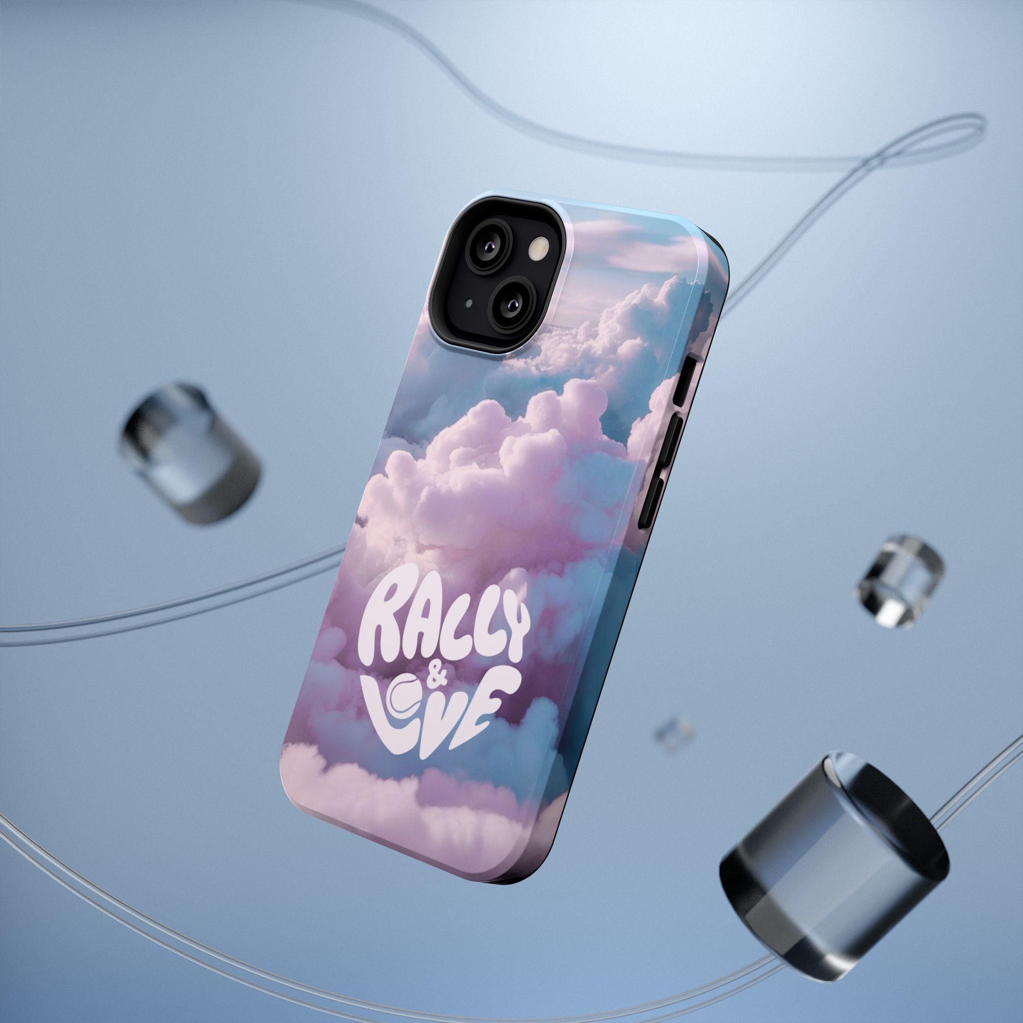 Impact-Resistant Phone Case — "Rally & Love" Clouds/Love in the Air