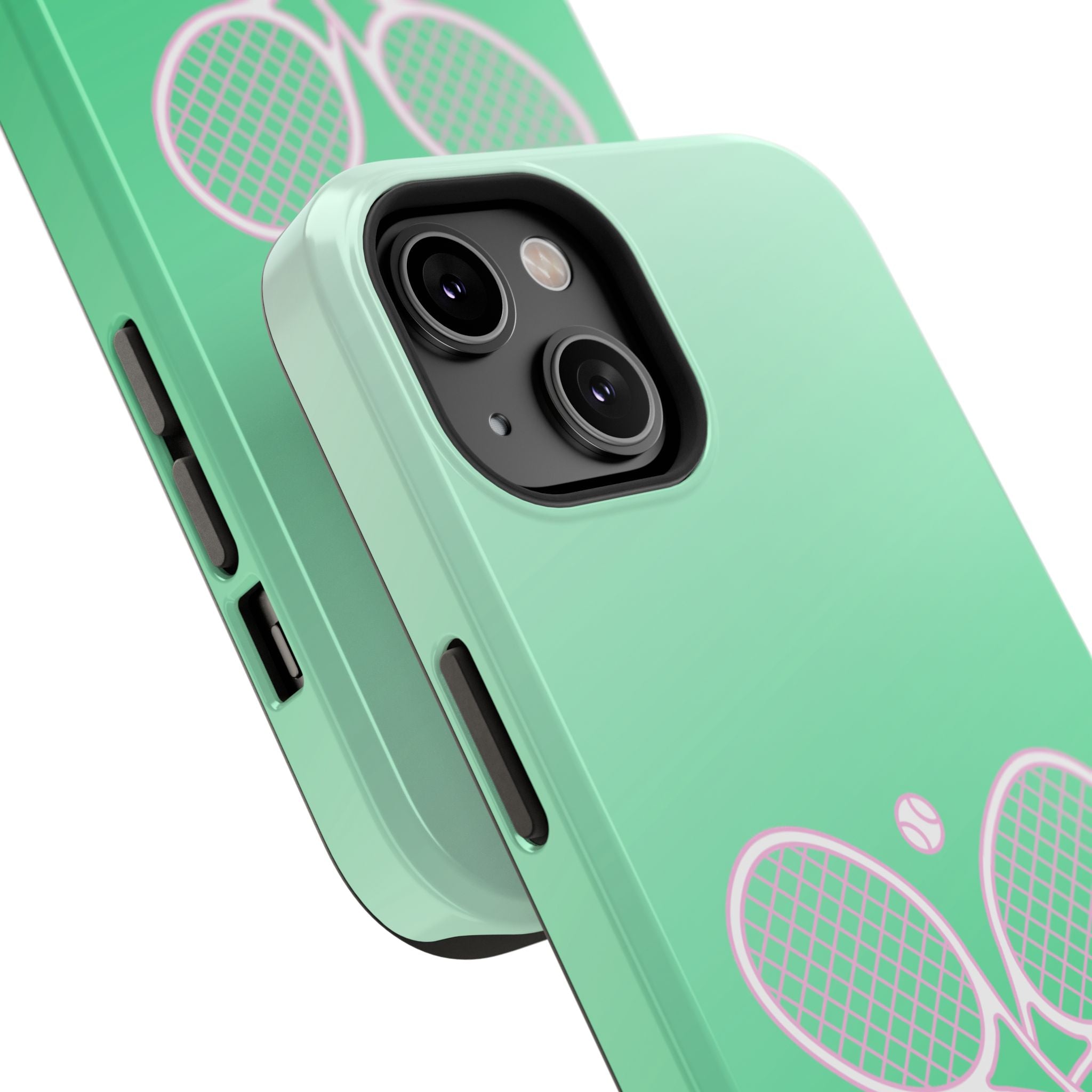 Tennis Impact-Resistant Phone Case — 'Forty Love', Green Gradient