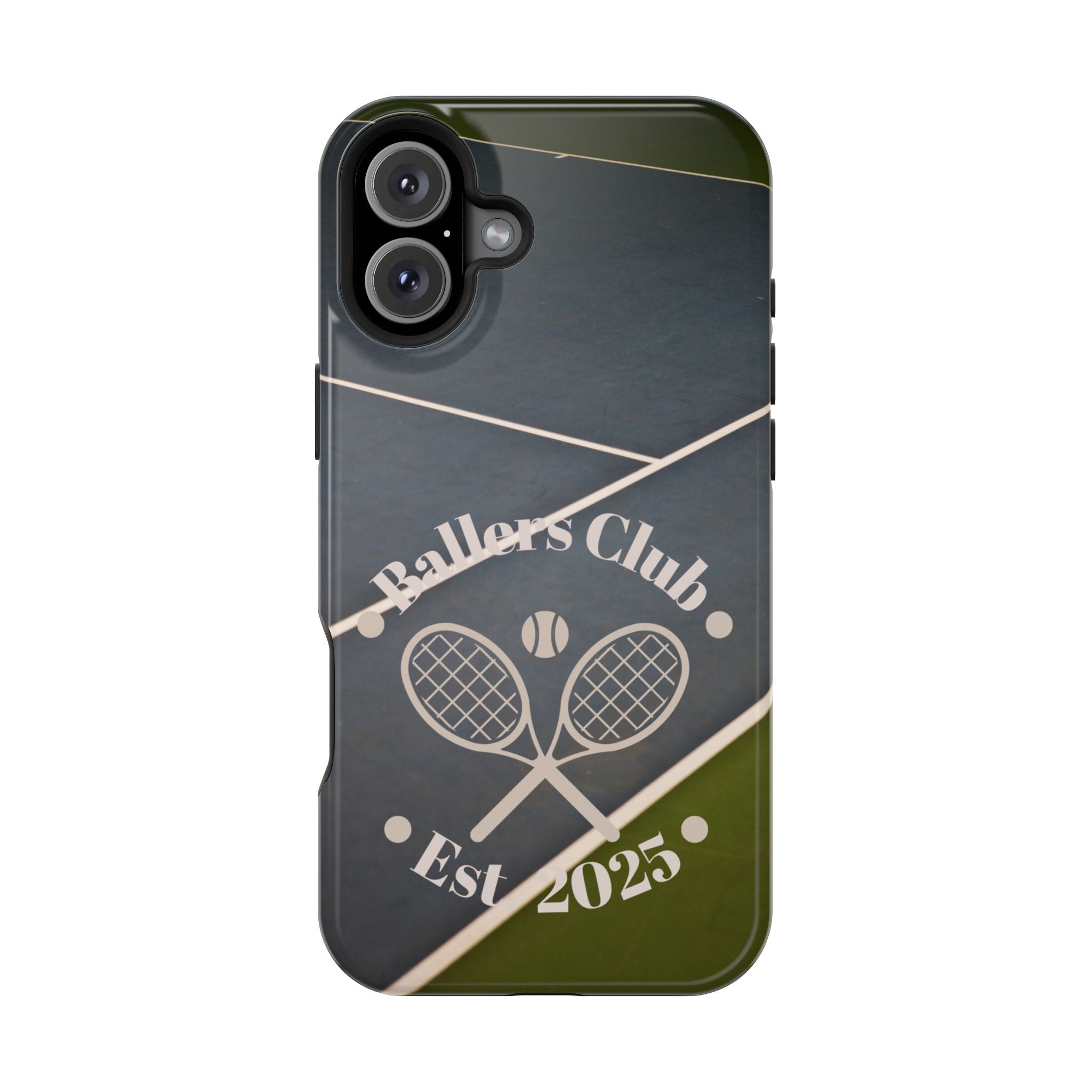 Tennis Impact-Resistant Phone Case — 'Ballers Club Est. 2025' Protective Cover