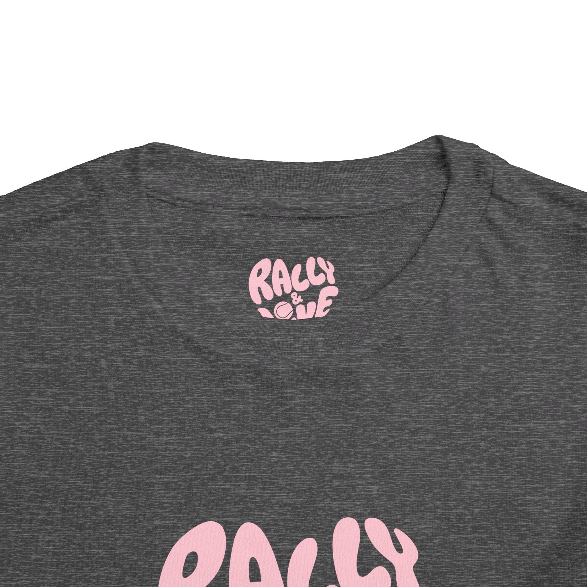 Girl's Toddler Junior Tee — 'Rally & Love' Heart logo T-Shirt (pink)