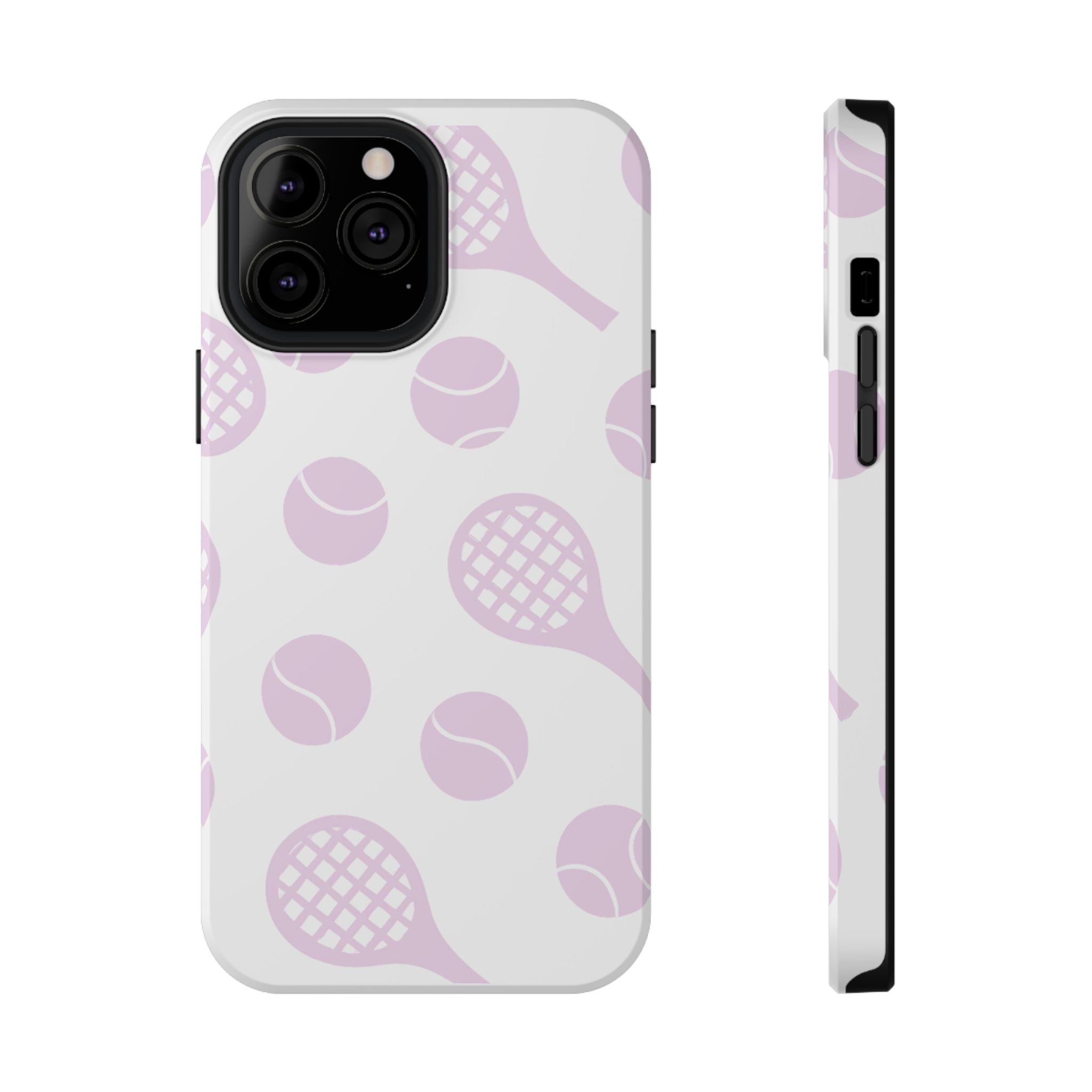 Tennis Impact-Resistant Phone Case — Pink Rackets & Balls