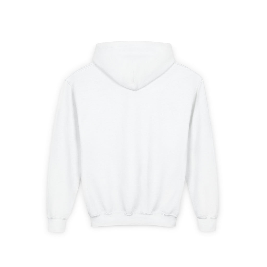 Girl's Junior Hoodie sweatshirt — "Rally & Love" Heart Chest Tennis Graphic Sweatshirt (Pink logo)