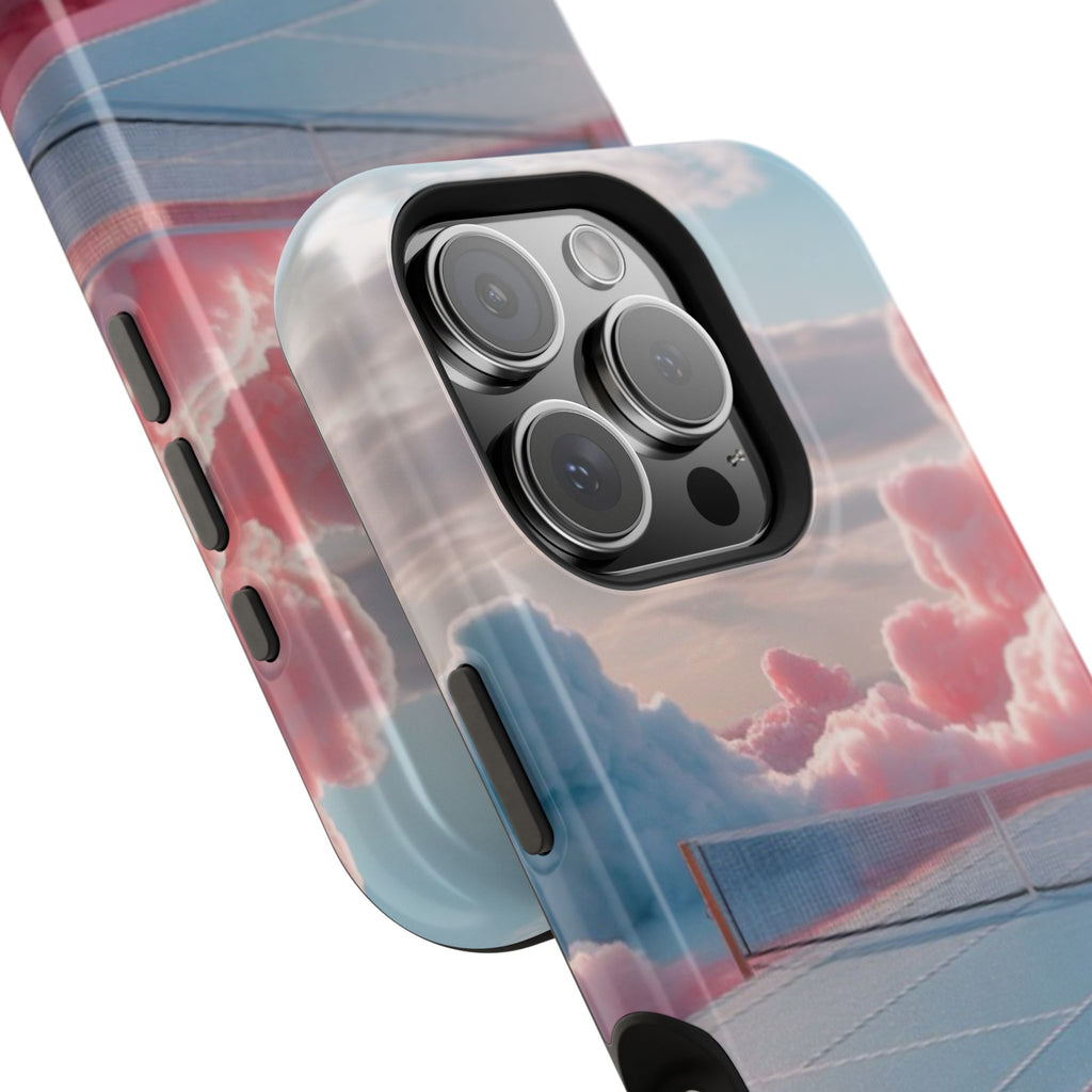 Tennis Impact-Resistant Phone Case — 'Dream Big' Pastel Cloud Tennis Court