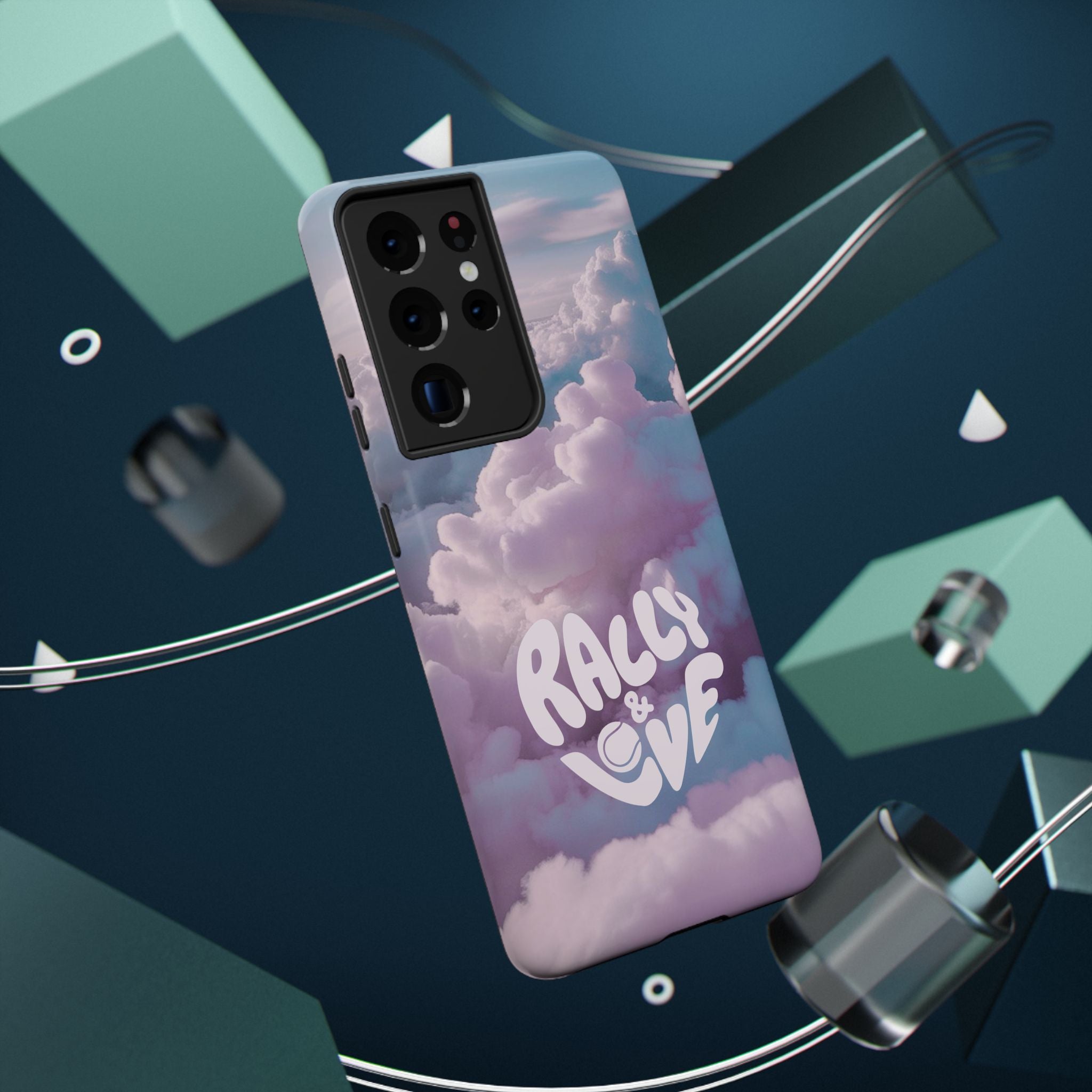 Impact-Resistant Phone Case — "Rally & Love" Clouds/Love in the Air