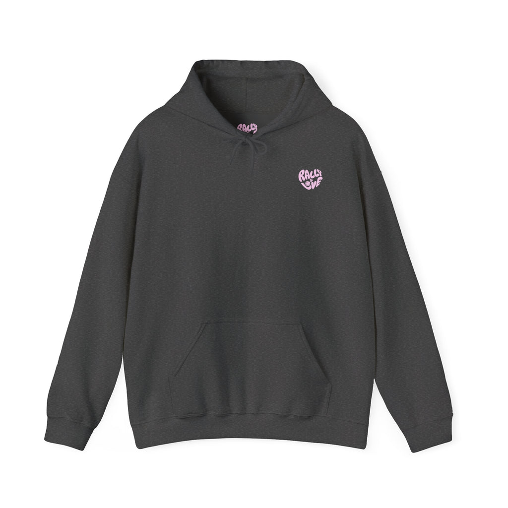 Women's Hoodie Sweatshirt — Ombre 'TENNIS' Repeating Back Print