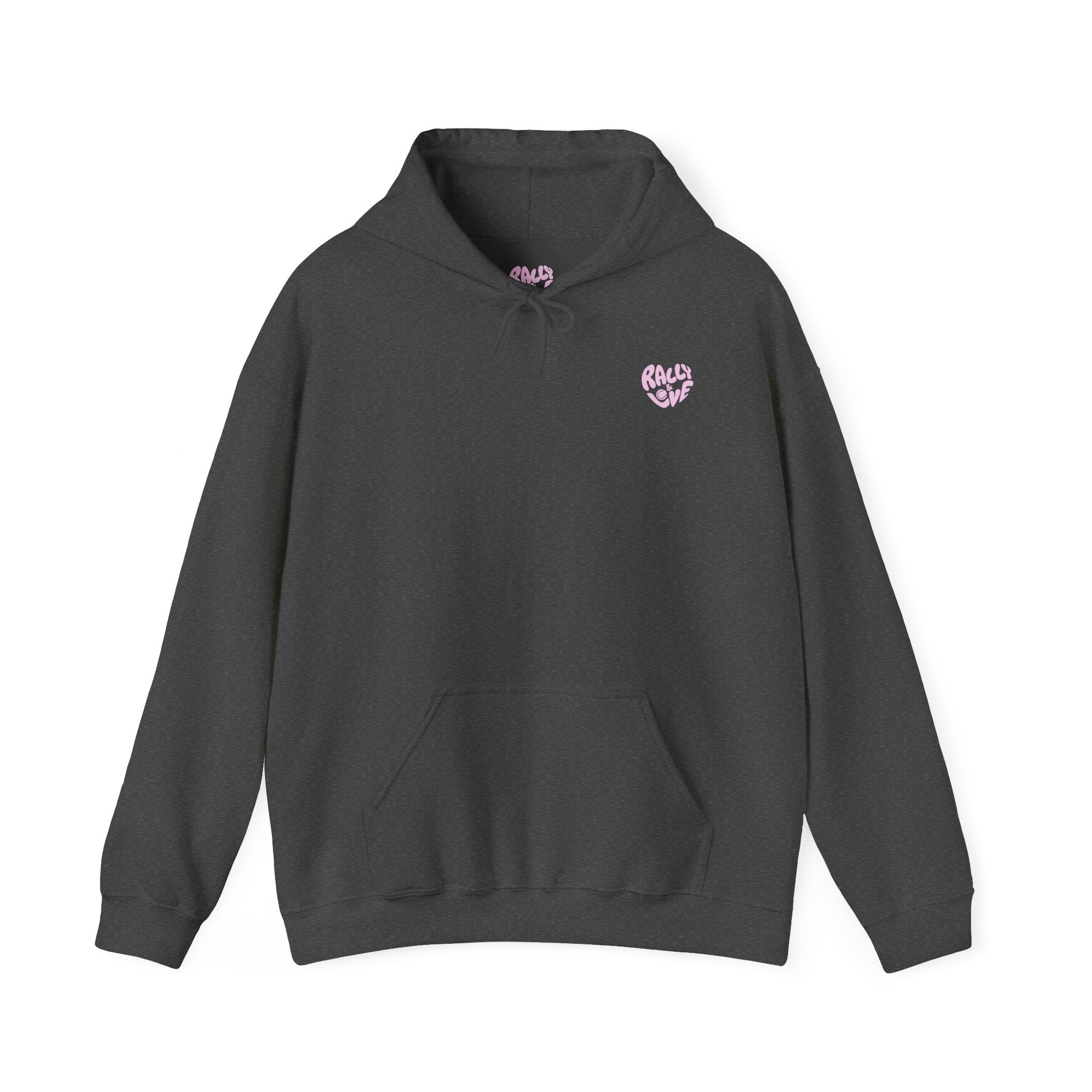 Women's Hoodie Sweatshirt — Ombre 'TENNIS' Repeating Back Print