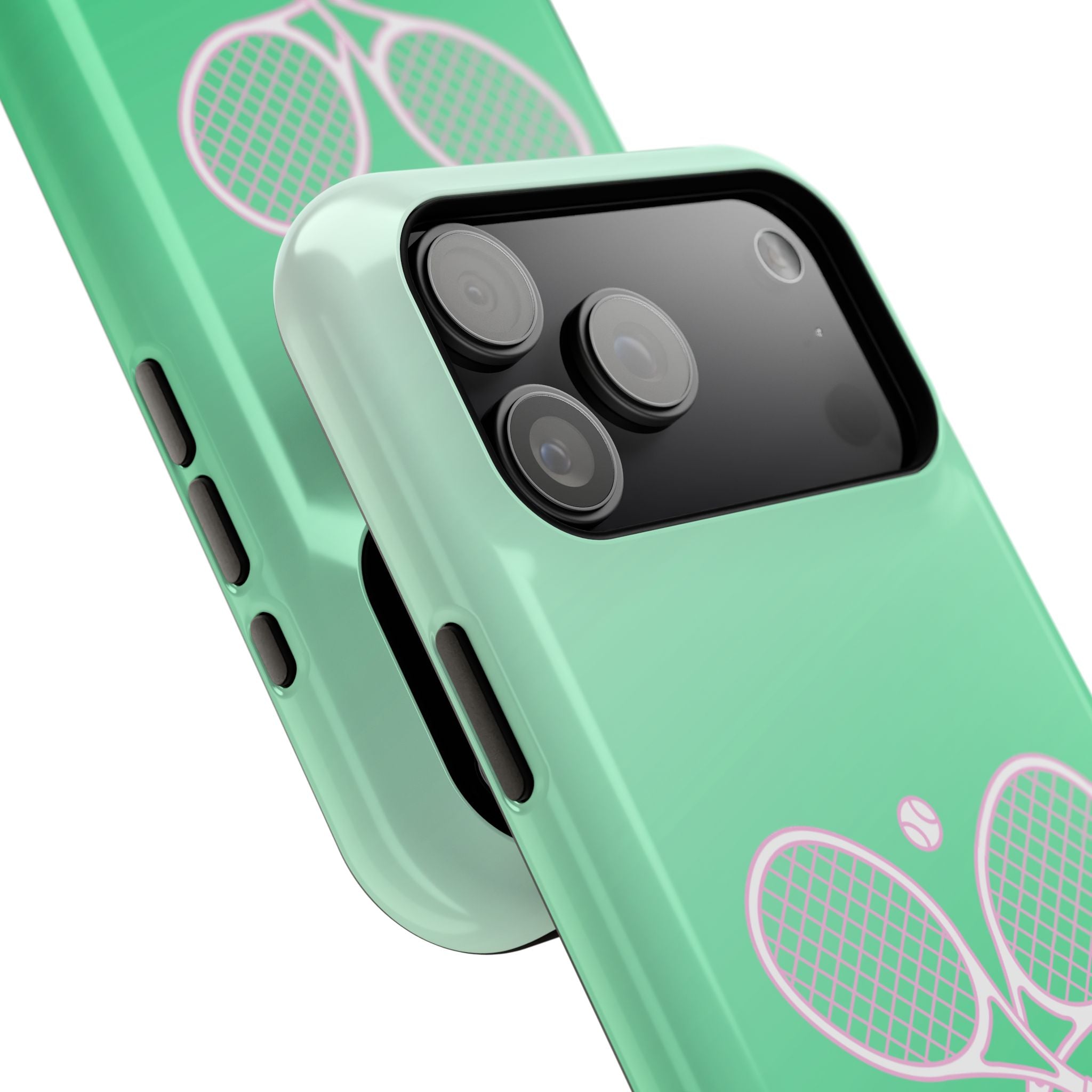 Tennis Impact-Resistant Phone Case — 'Forty Love', Green Gradient