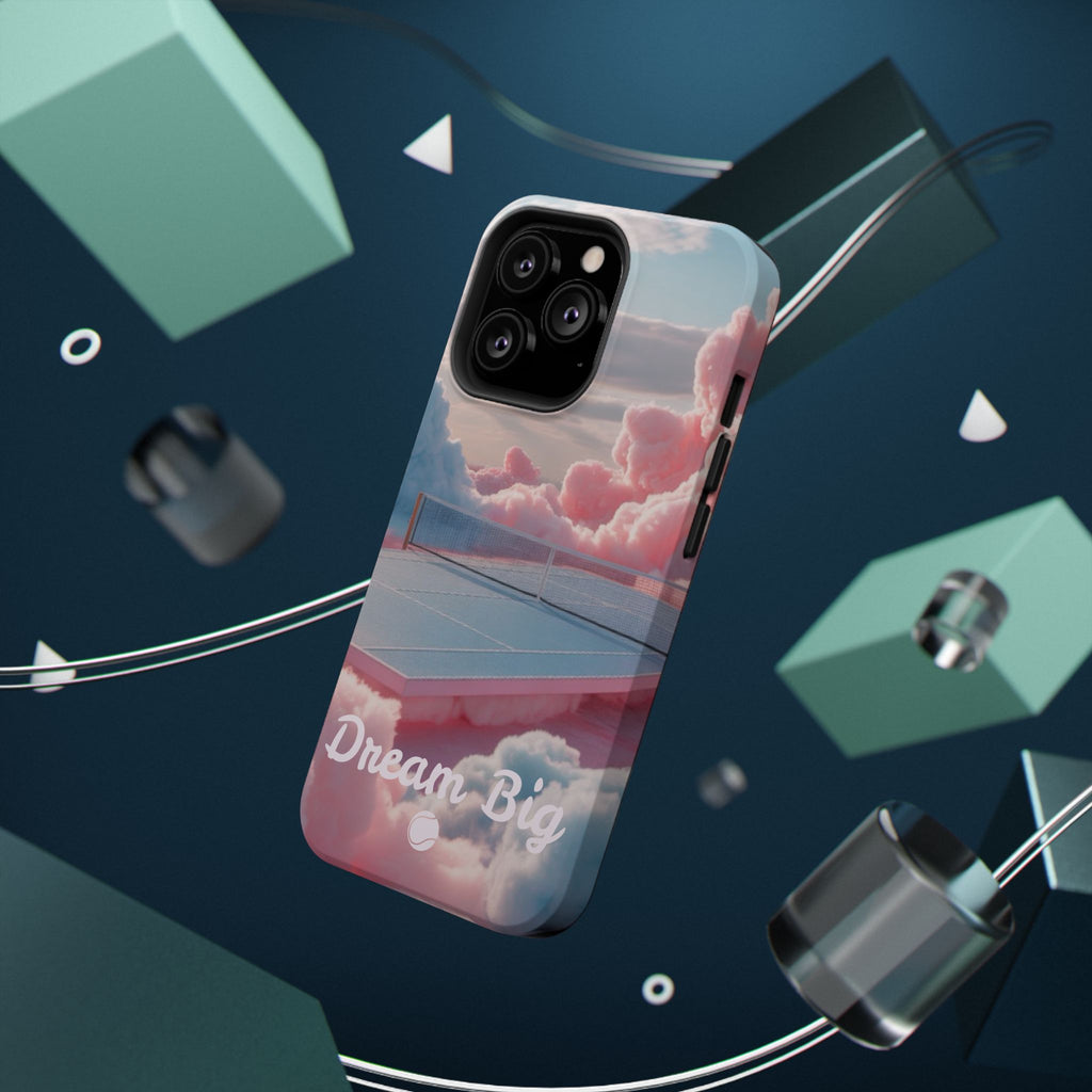 Tennis Impact-Resistant Phone Case — 'Dream Big' Pastel Cloud Tennis Court