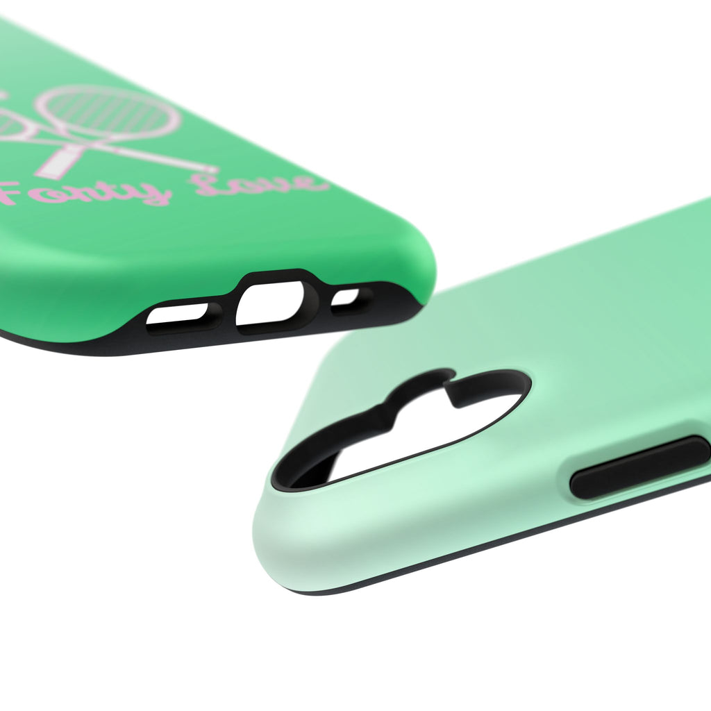 Tennis Impact-Resistant Phone Case — 'Forty Love', Green Gradient