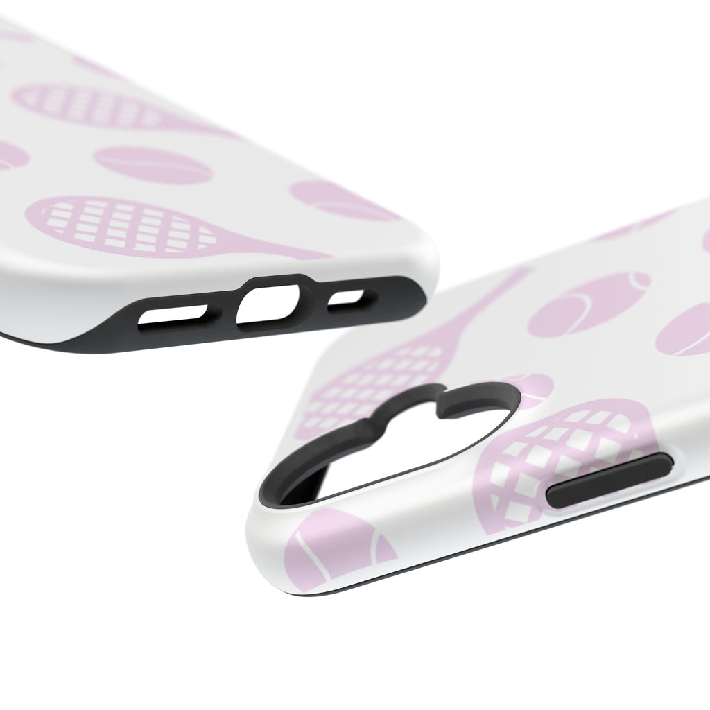 Tennis Impact-Resistant Phone Case — Pink Rackets & Balls
