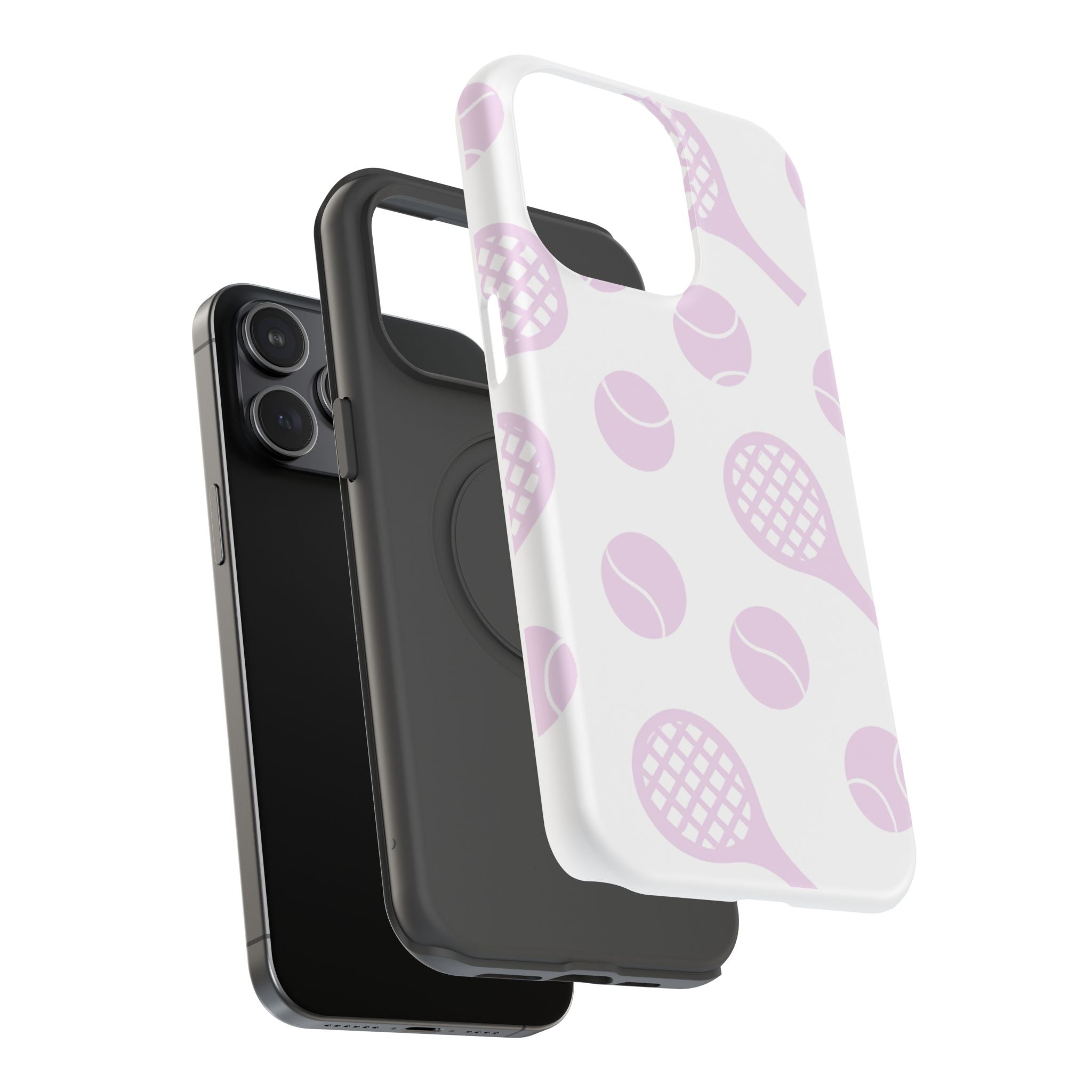 Tennis Impact-Resistant Phone Case — Pink Rackets & Balls