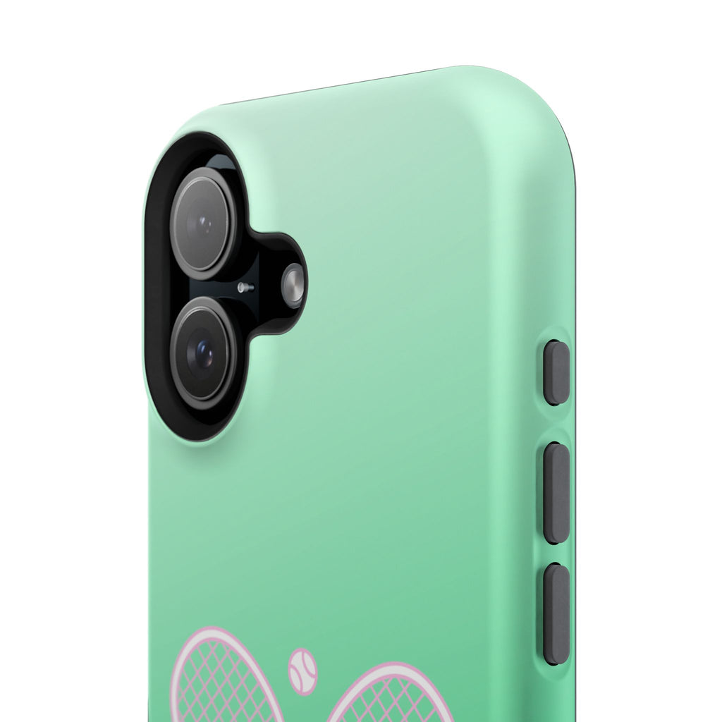 Tennis Impact-Resistant Phone Case — 'Forty Love', Green Gradient