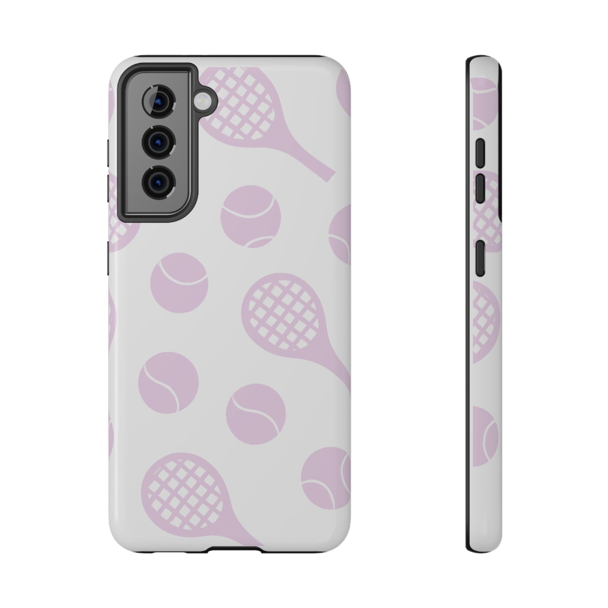 Tennis Impact-Resistant Phone Case — Pink Rackets & Balls