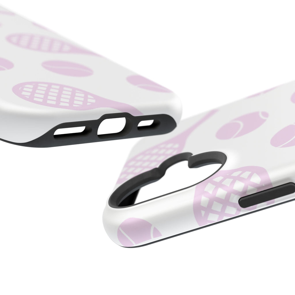 Tennis Impact-Resistant Phone Case — Pink Rackets & Balls