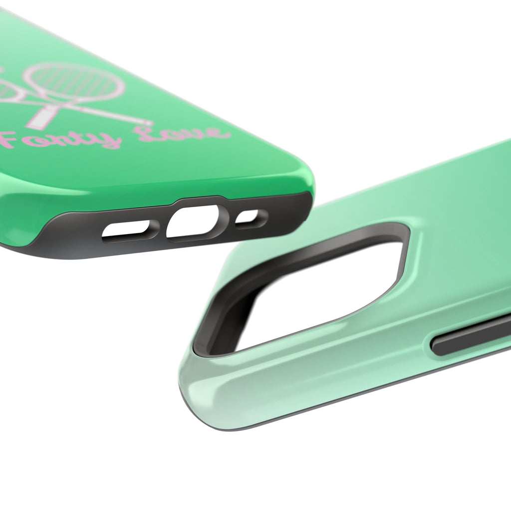 Tennis Impact-Resistant Phone Case — 'Forty Love', Green Gradient