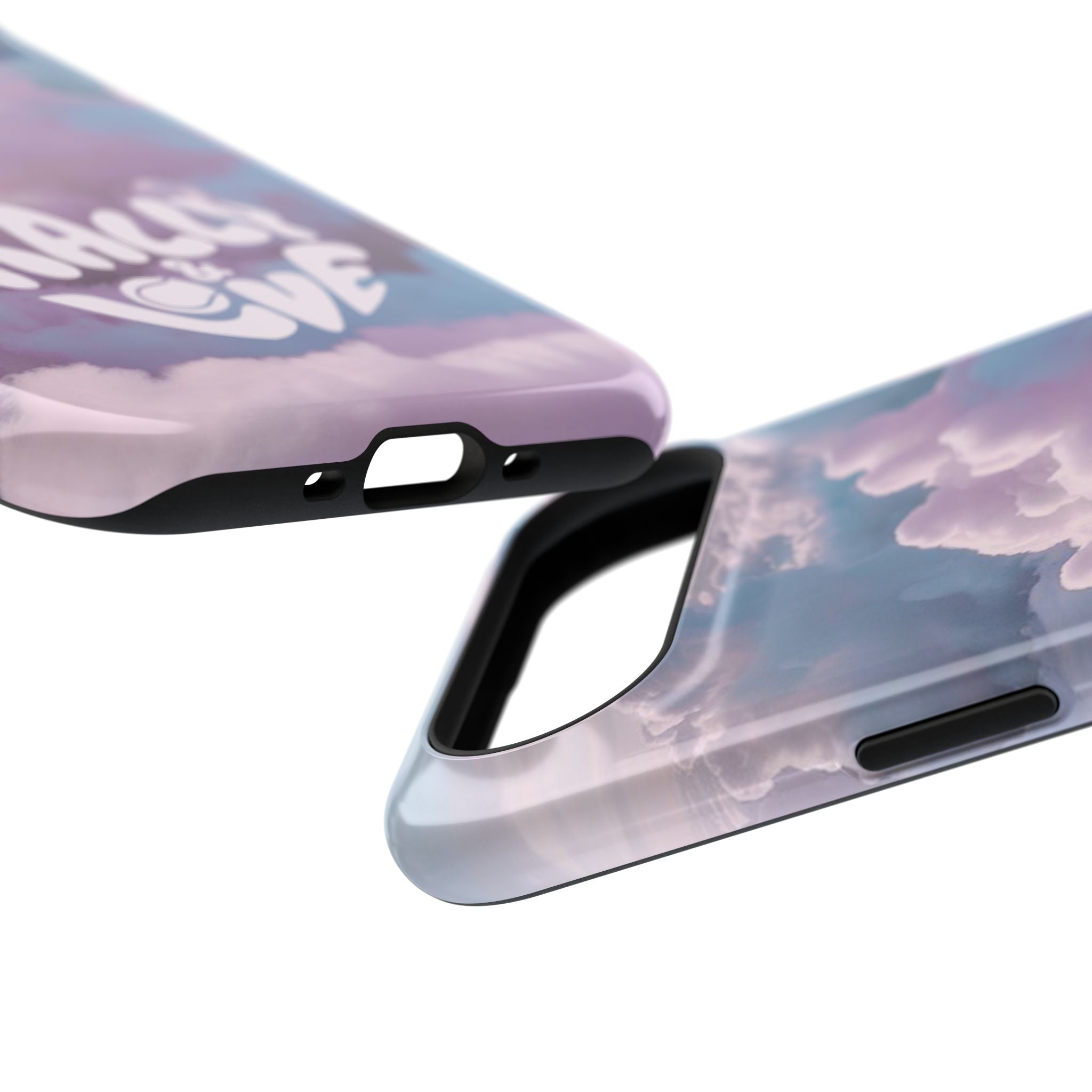 Impact-Resistant Phone Case — "Rally & Love" Clouds/Love in the Air