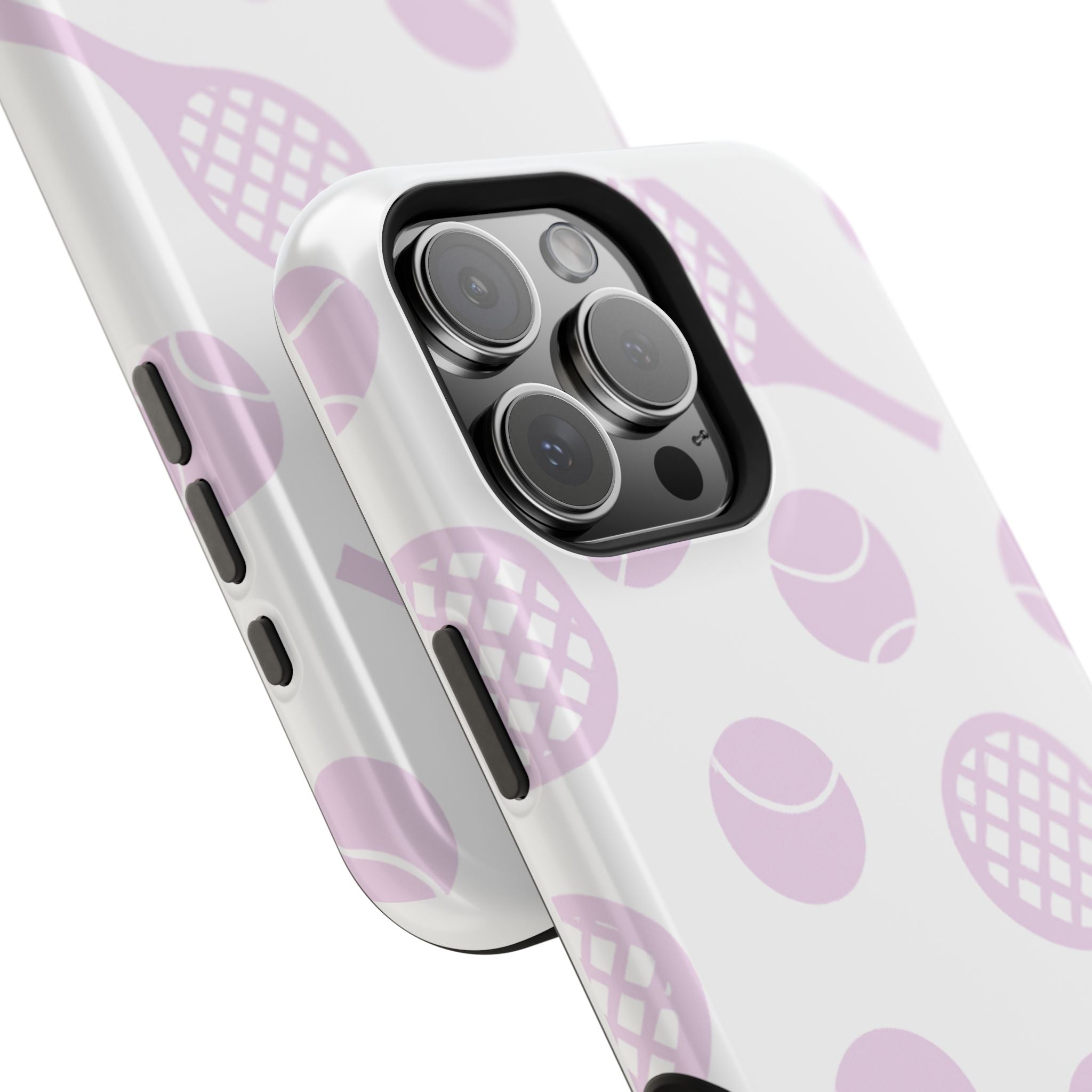 Tennis Impact-Resistant Phone Case — Pink Rackets & Balls